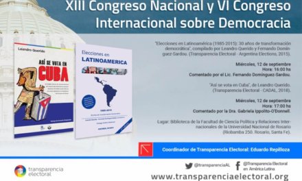[Argentina] Transparencia Electoral presentó sus últimas dos publicaciones en el Congreso Democracia 2018