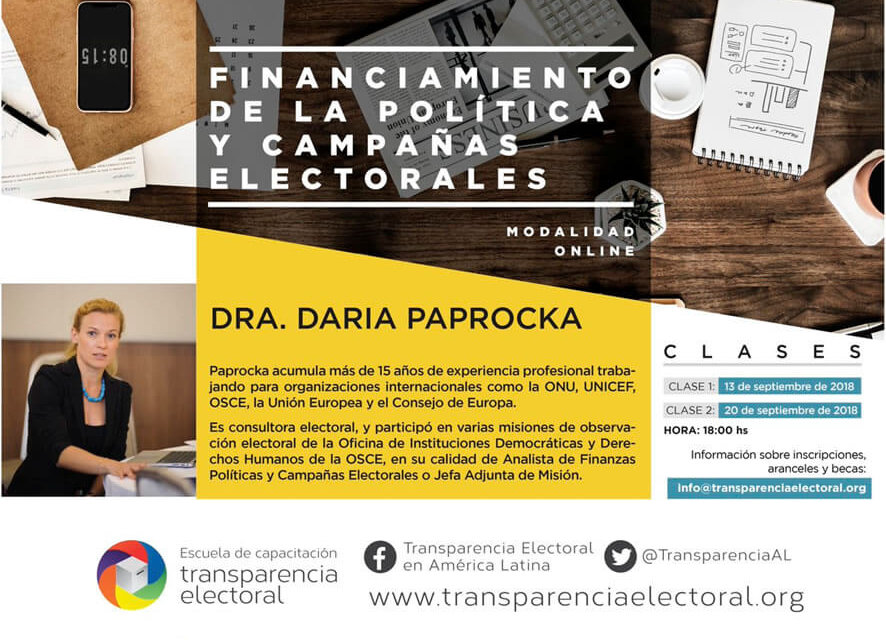 Transparencia Electoral presenta el curso online “Financiamiento de la Política y Campañas electorales. La experiencia europea.”