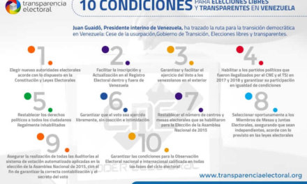 (Venezuela) Transparencia Electoral propone 10 medidas para elecciones libres y transparentes en Venezuela