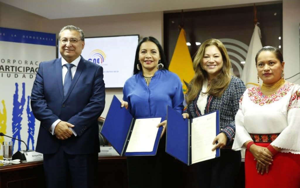 (Ecuador) El CNE y Corporación Participación Ciudadana firmaron un convenio de observación y monitoreo electoral