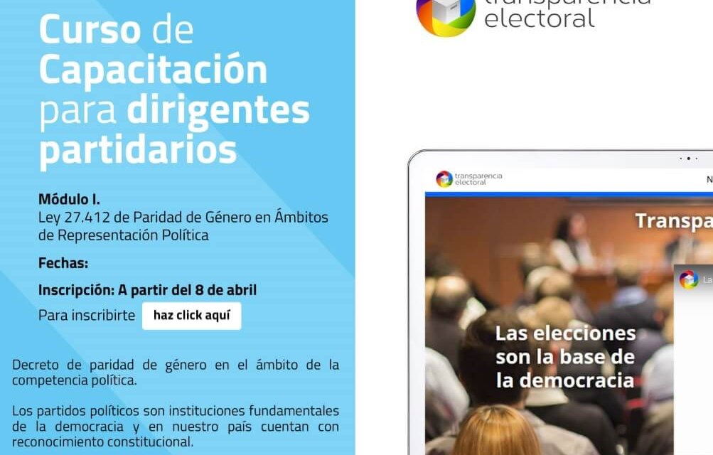 (Argentina) Transparencia Electoral capacitará al PJ del Chaco en paridad de género