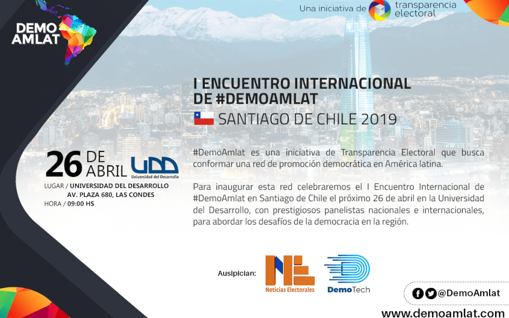 #DemoAmlat anuncia su I Encuentro Internacional en Santiago de Chile este 26 de abril