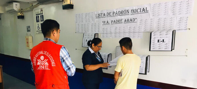 (Perú) JNE APRUEBA PADRÓN ELECTORAL PARA COMICIOS CONGRESALES 2020