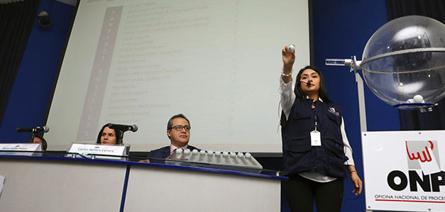 (Perú) ONPE sortea orden de aparición de partidos políticos en propaganda electoral