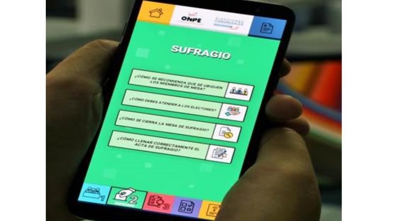 (Perú) Elecciones Congresales 2020: ONPE crea app de capacitación para miembros de mesa