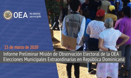 (República Dominicana) Misión de la OEA reconoce el esfuerzo de la Junta Central Electoral en organización de elecciones e implementación de sus recomendaciones