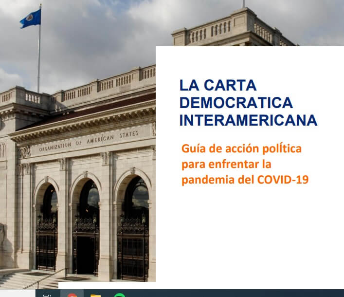OEA lanza Guía de acción política para enfrentar la pandemia del COVID-19 bajo principios democráticos