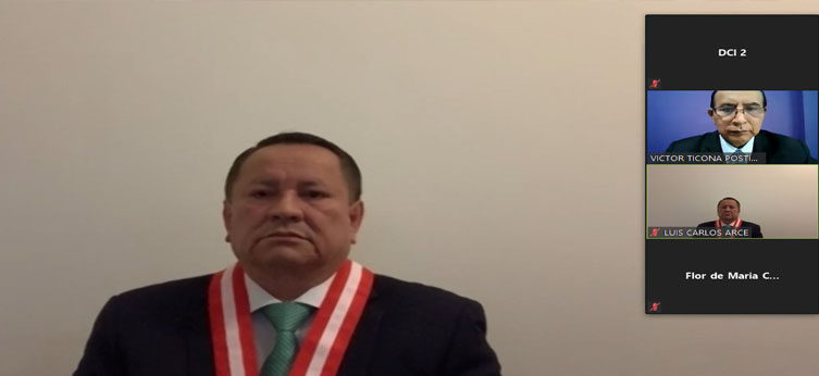 Perú) el fiscal supremo titular Luis Carlos Arce Córdova se incorporó como miembro titular del Pleno del JNE para el período 2020-2024