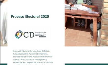 (Bolivia) Alianza de Observación Ciudadana de la Democracia (OCD) presentó el informe final sobre el monitoreo a las elecciones generales de 2020