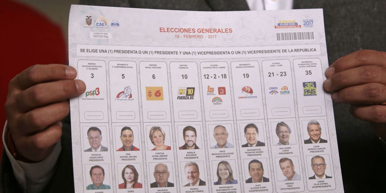 [Ecuador] CNE retomó la impresión de papeletas para presidente y vicepresidente