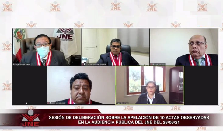 [Perú] El JNE reanudó sesiones y rechazó otras 10 solicitudes de nulidad de resultados electorales