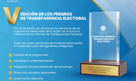 Se celebrará la V Edición de los Premios de Transparencia Electoral