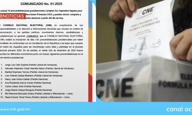 CNE oficializa inscripción de precandidatos presidenciales para Elecciones Primarias 2025